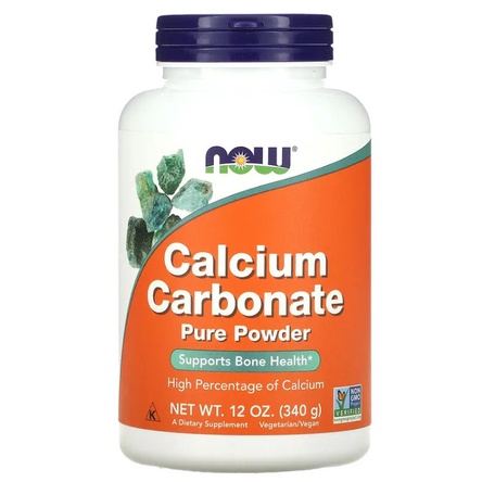 【喵喵喵】貓咪 自製貓食添加 NOW 碳酸鈣粉 碳酸鈣 Calcium Carbonate Powder, 340克