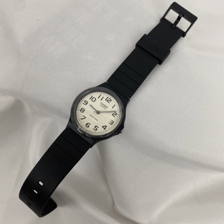 全新 CASIO 卡西歐 MQ-24 極簡時尚經典指針日期中性錶 (白1)