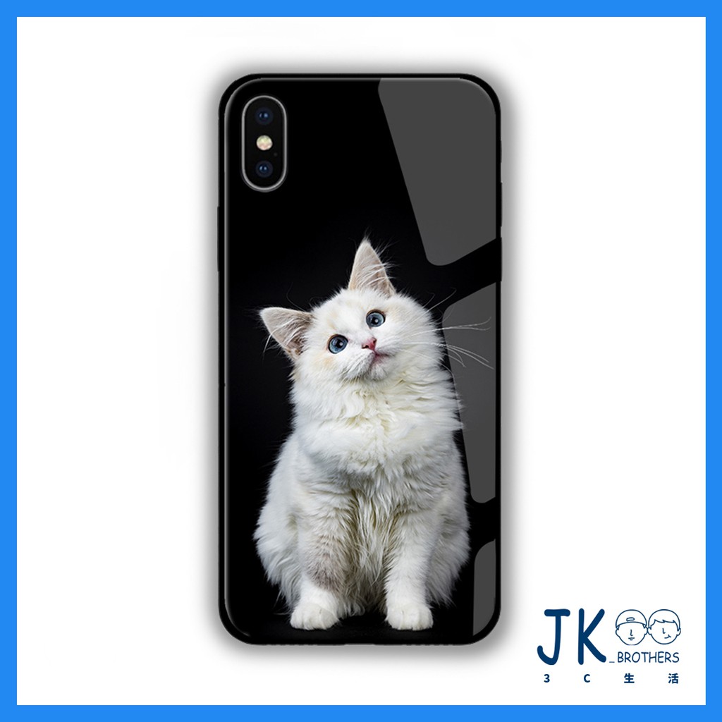 iPhone 手機殼 貓咪🔥台灣現貨🔥iPhone X/XR/XsMax/11/7/8 Plus 手機殼_白色布偶貓