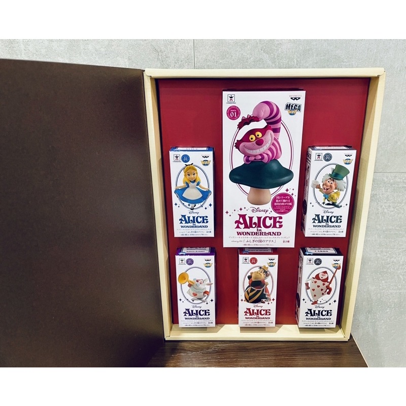 迪士尼 WCF 珍藏限量包裝外盒 愛麗絲 妙妙貓 柴郡貓 瘋帽 撲克 士兵 紅心皇后 時間兔