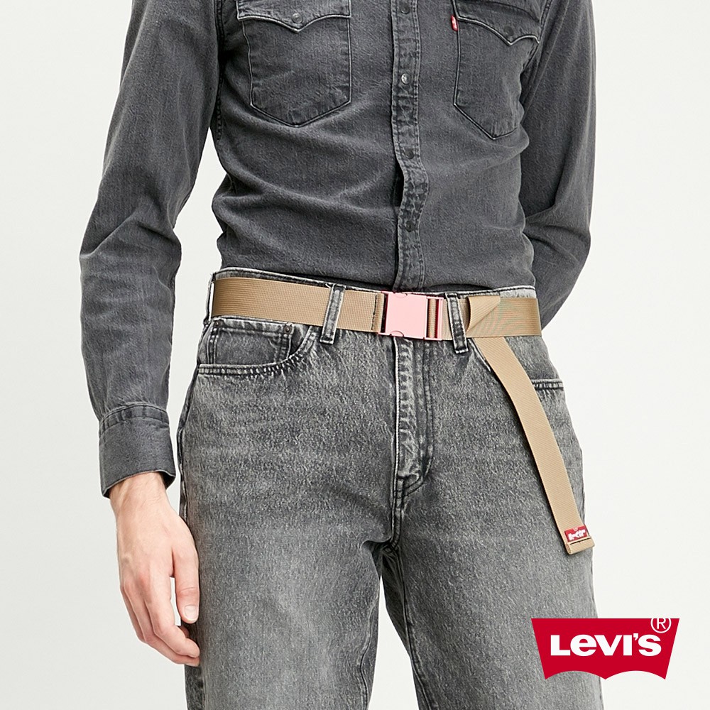 Levis 皮帶【12/1_0點開賣 $690】 街潮釦環設計 / 鮭魚粉 男款 38019-0055