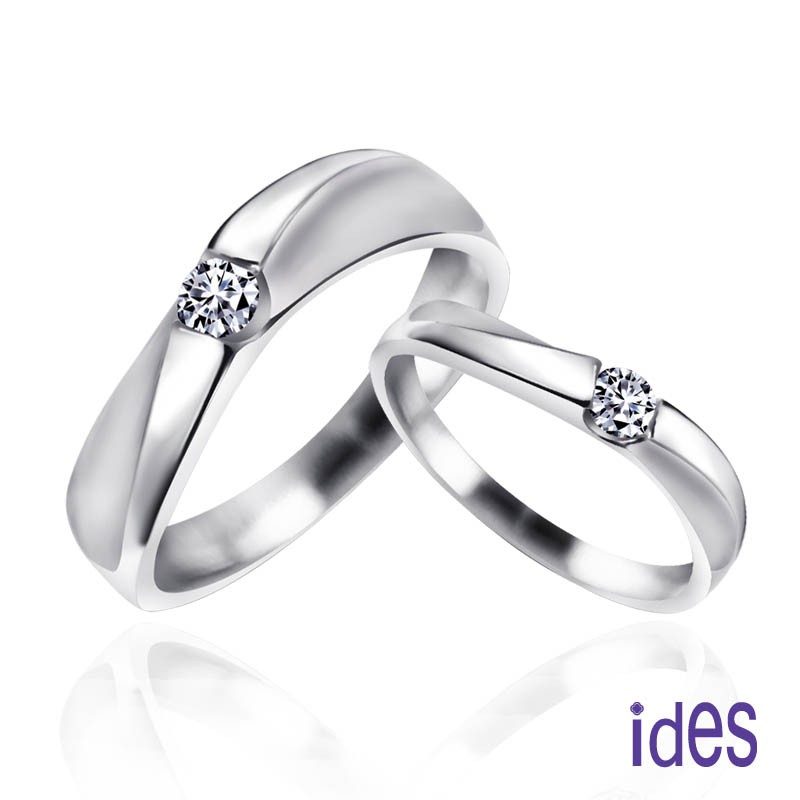 ides愛蒂思鑽石 堅定系列F/VS1。設計款鑽石對戒/求婚結婚戒