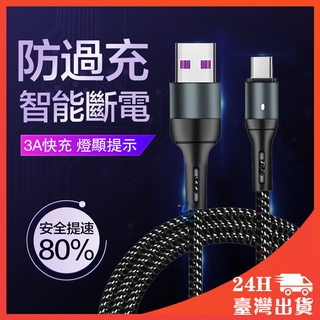 防過充 智能斷電 鋅合金充電線 Phone 充電線 3A 快速充電 哀鳳 安卓 TYPE-C 傳輸線 快充線 編織線2M