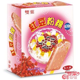 雙葉-紅豆粉粿冰棒1盒(5入) ✔冰品採用黑貓物流配送仍有退冰風險 購買時請注意