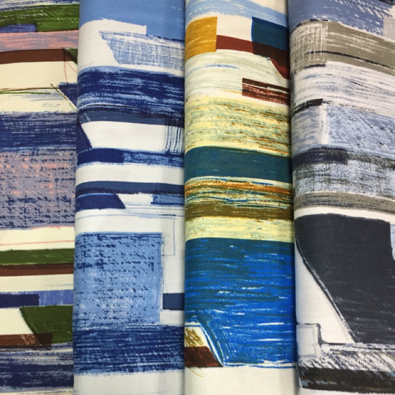 日本KESHIKI吉本悠美2019新品不規則畫風住的藝術棉布（幅寛108cm）`