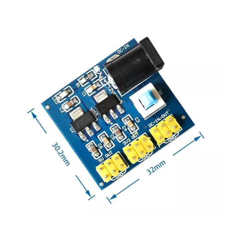 3.3V 5V 12V多路輸出電壓轉換模塊DC 12V轉3.3V 5V電源模塊 智能小車 Arduino【現貨】