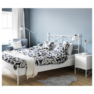 北歐LOFT風格IKEA宜家MUSKEN櫸木雙人床框床架+luröy床底板條/白色/二手八成新/原$6090特$3980