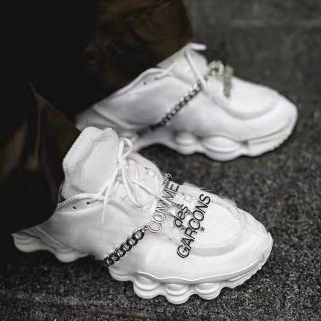 nike shox tl comme des garcons black