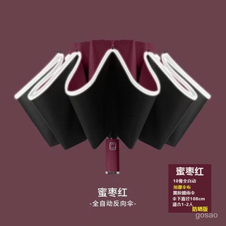 桃園有貨-限時下殺 反向全自動雨傘晴雨兩用折疊防曬防紫外線加大車載專用雨傘通用傘 Pzuw