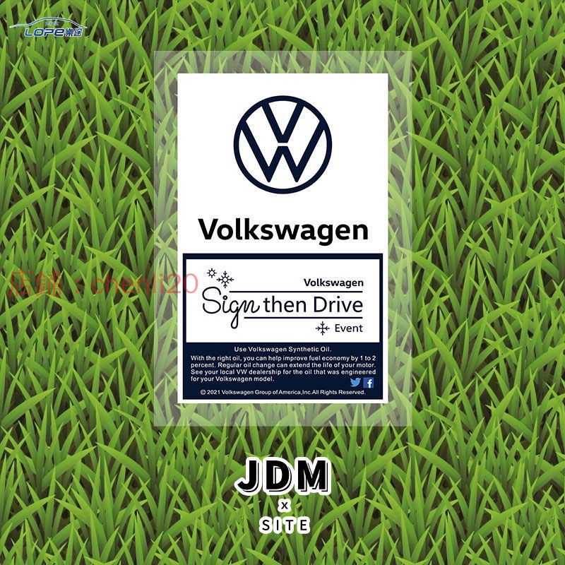 Volkswagen福斯大眾汽車靜電貼紙擋風玻璃裝飾Tiguan MK6 Beetle Passat Golf