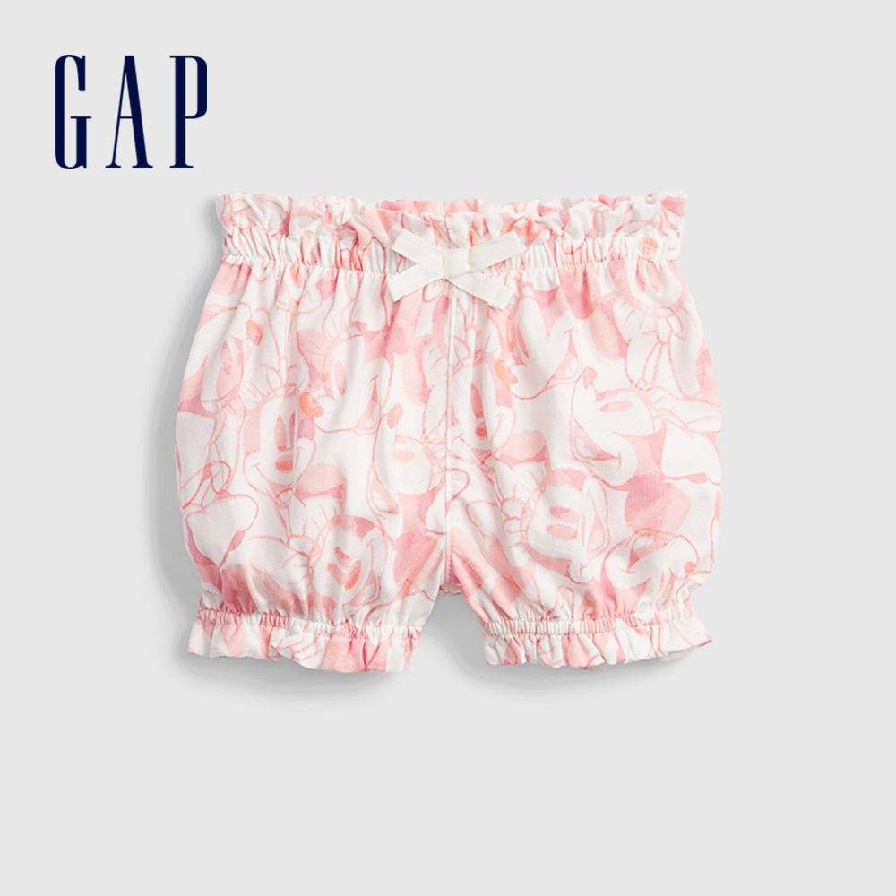 Gap 嬰兒裝 Gap x Disney迪士尼聯名 純棉短褲-米妮印花(682759)