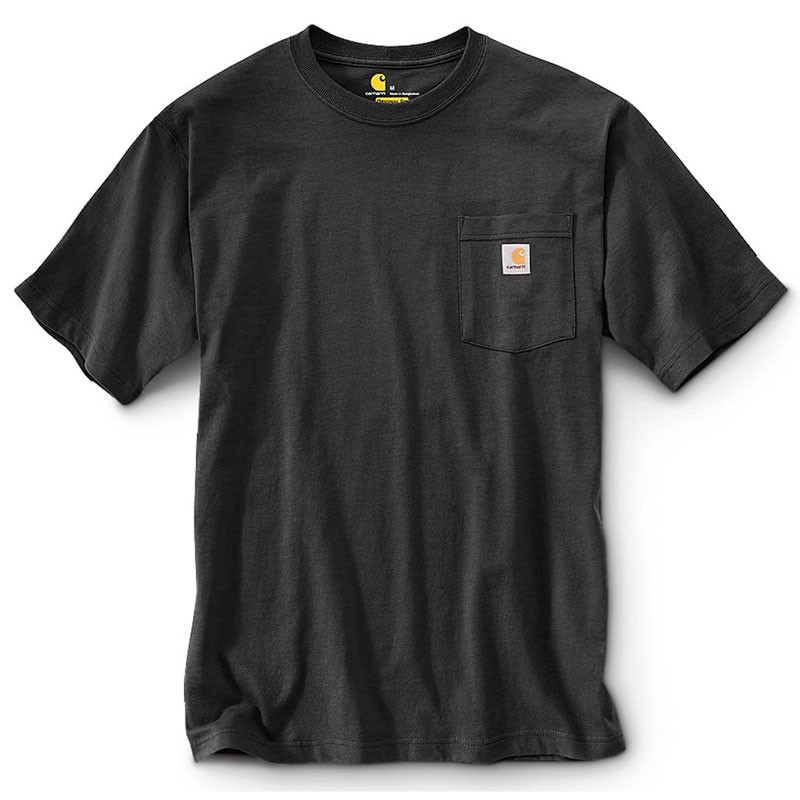 CARHARTT 美版 K87 BLK POCKET TEE 6.75oz 重磅口袋 短T (BLK 黑色) 化學原宿