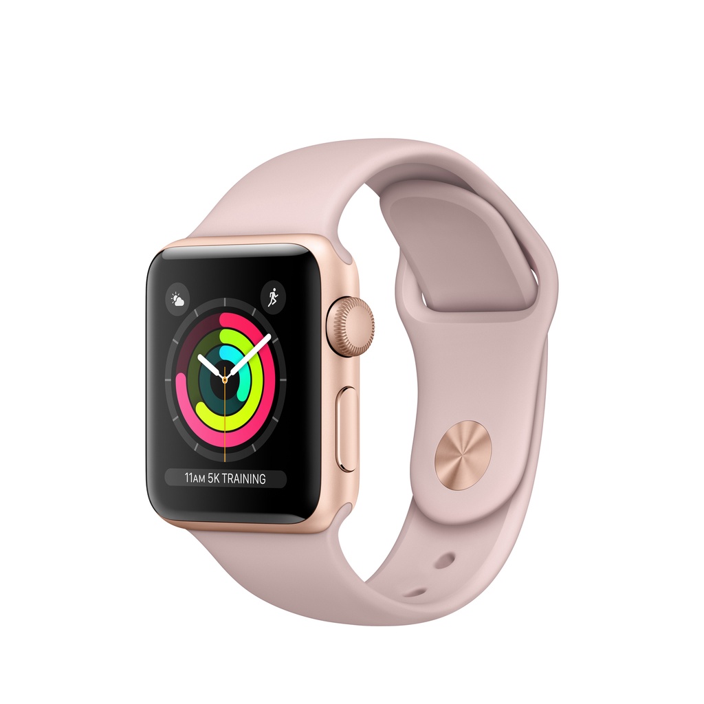 【Apple 蘋果】Apple Watch Series3  GPS 38mm ROSE GOLD分紅屬錶殼搭- 福利品
