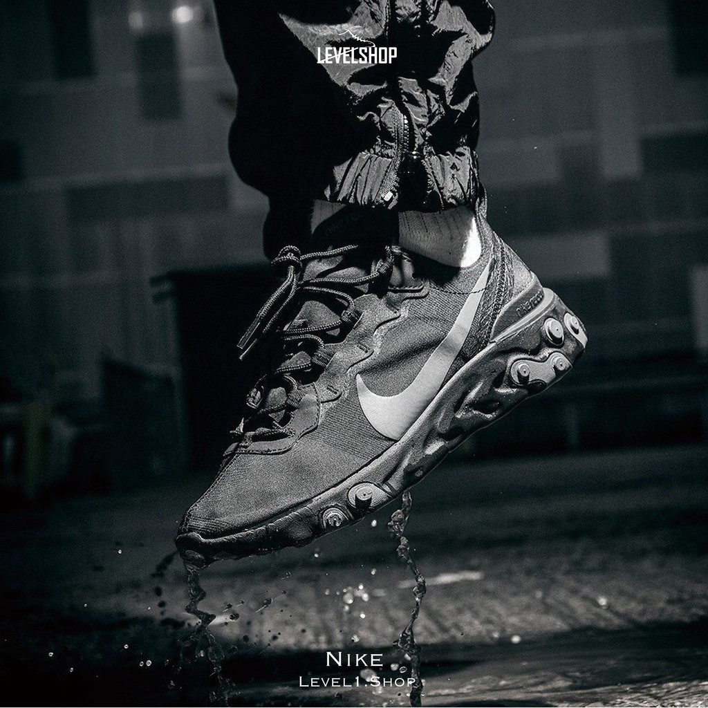 阿飛Nike React Element 55 SE BV1507-002 全黑反光男鞋球鞋運動鞋休閒鞋| 蝦皮購物