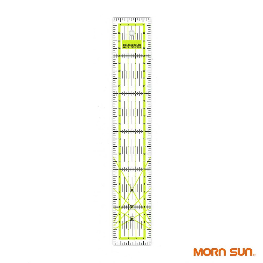 Mornsun 30x5cm拼布製圖尺 裁縫專用定規尺 縫份尺 拚布尺專利黃黑雙色印刷深淺布均適用台灣製 蝦皮購物
