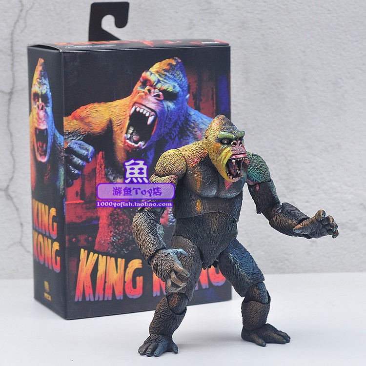 Qwy Neca金剛大戰哥斯拉king Kong猩猩怪獸漫畫版可動玩偶玩具手辦 蝦皮購物