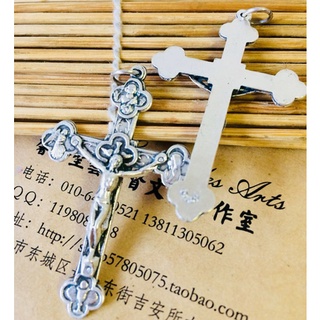 ❤as86❤天主教聖物聖牌玫瑰經念珠義大利進口報喜十字架 5.1*3.2cm