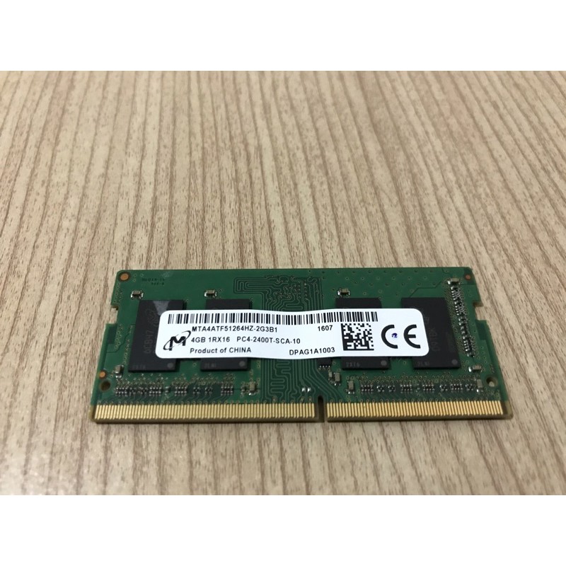 《二手》美光 4G 1Rx16 PC4-2400T 筆電專用記憶體 原廠 拆機良品