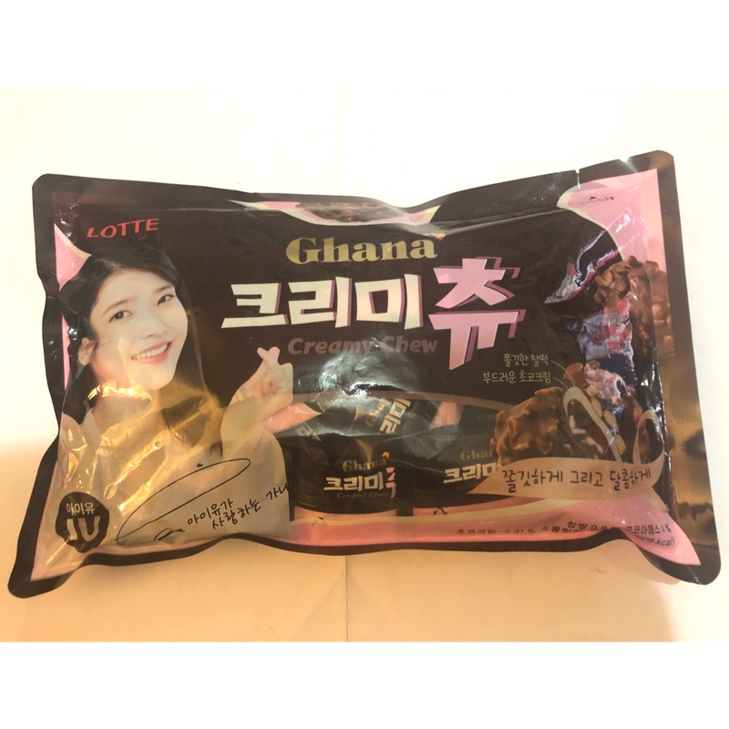 「現貨供應」韓國  Lotte  Ghana 麻糬夾心巧克力 大包裝 432g IU 朴寶劍 creamy chew