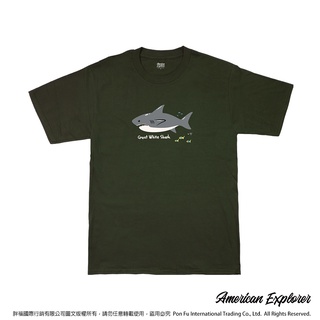 American Explorer 美國探險家 潮T 美國棉T-Shirt 純棉 短袖 客製化圖案T恤 (童趣鯊魚)