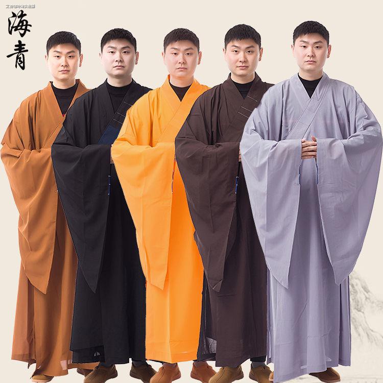 佛教用品僧服海青居士服男生誦經法會佛衣和尚服海清大褂短套僧鞋女生海青服 蝦皮購物
