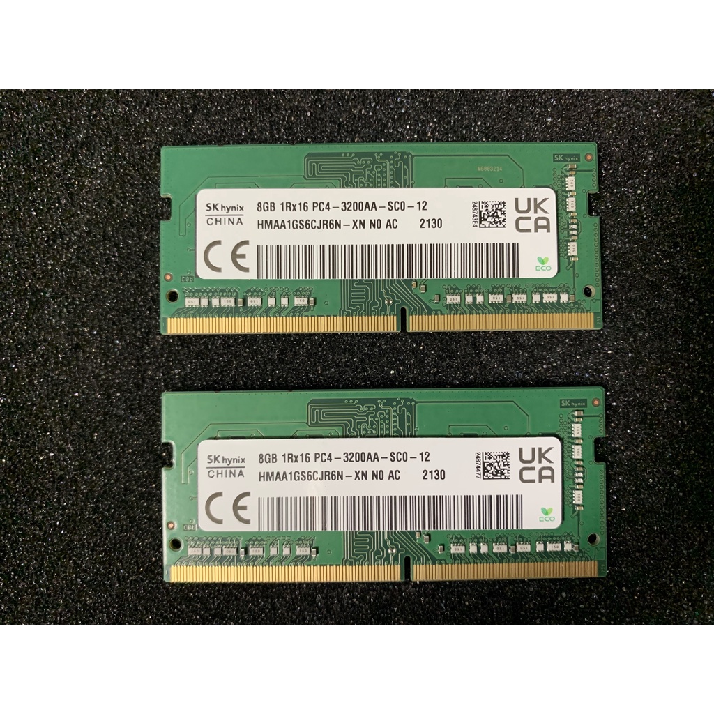 [兩條價格] Sk Hynix 海力士 NB DDR4 3200 8GB 筆記型記憶體 x2 共16GB (一次賣兩條)