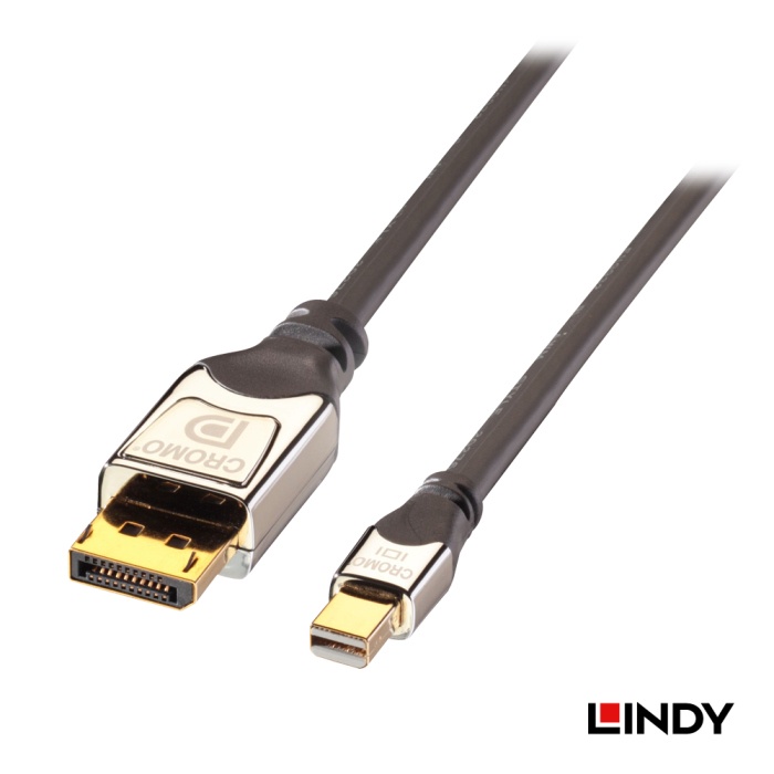 LINDY 林帝 CROMO鉻系列 mini-DP公 對 DP公 1.3版 數位連接線 0.5m (41550)