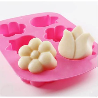 (060)DIY樂樂 6連鬱金香手工皂模具 餅乾模具 巧克力模具 巧克力模型 矽膠模 矽膠模具 果凍模 蛋糕模 製冰盒