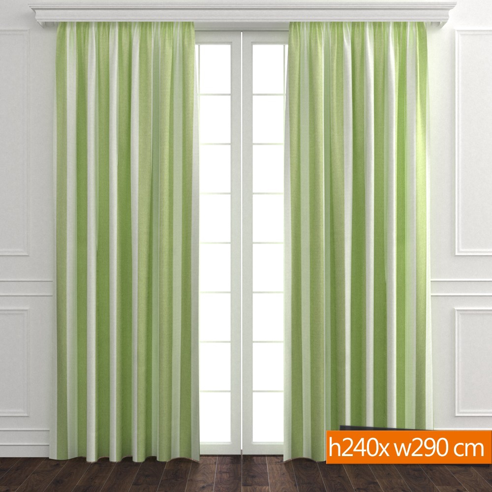 日式遮光窗簾 寬290x高240cm 綠色