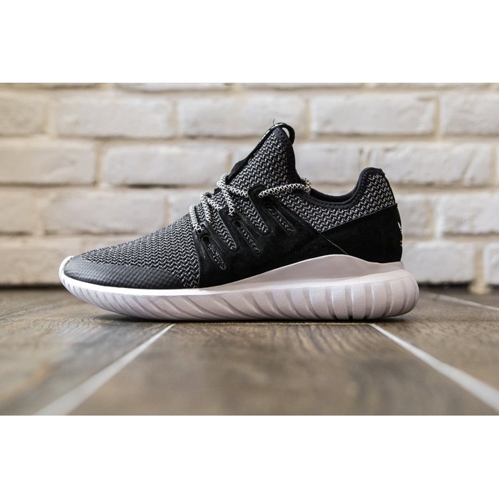 【紐約范特西】現貨 ADIDAS TUBULAR RADIAL EDIFICE BA7718 黑灰編織麂皮慢跑鞋男/女鞋