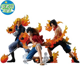 現貨 海賊王公仔魯夫三兄弟艾斯 薩波 魯夫無證火拳三兄弟 蝦皮購物