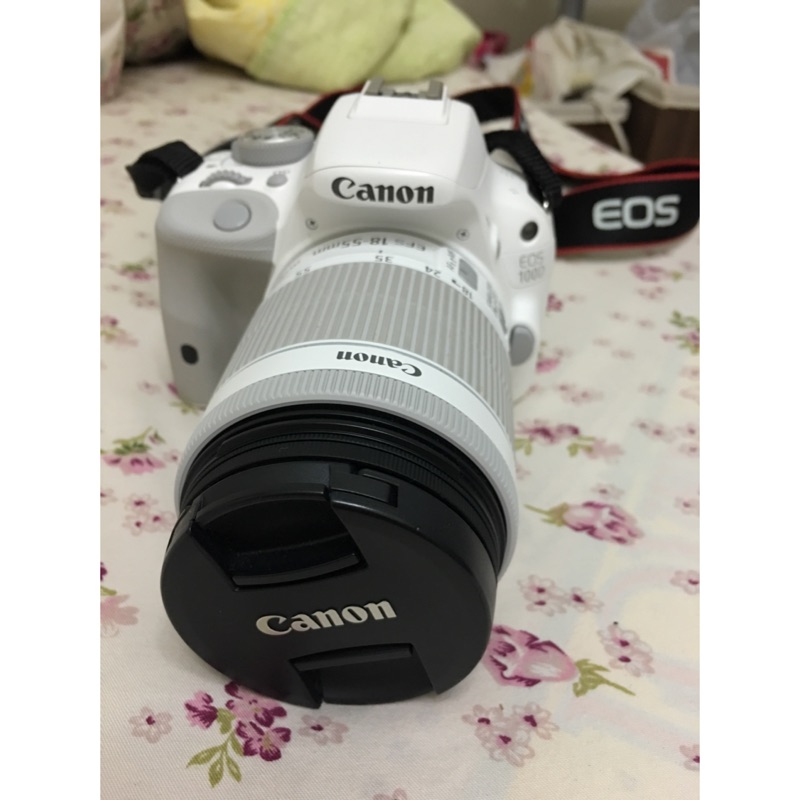 Canon EOS 100D 白色 + 18-55 STM KIT組 （送記憶卡+kenko 偏光鏡+相機包+副廠電池)