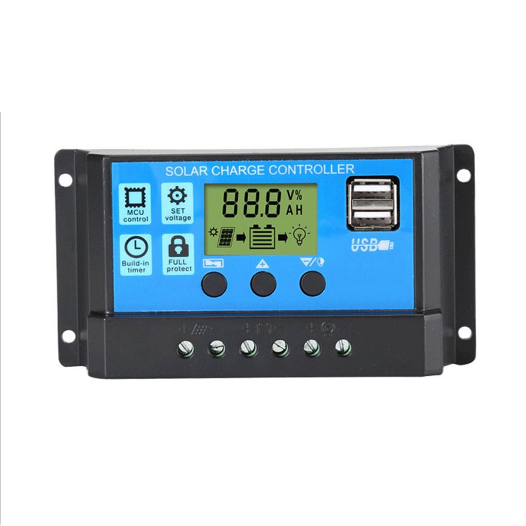 太陽能充電器控制器 60a 50a 40a 30a 20a 10a 12v 24v 電池充電器 Lcd