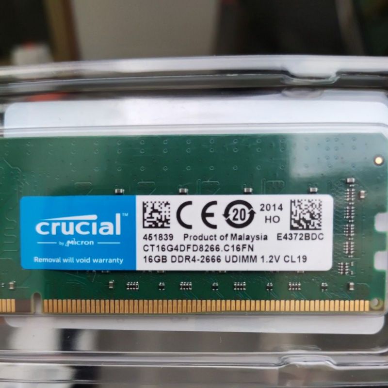 美光 Crucial DDR4 16GB 2666 UDIMM 高相容性 桌機型記憶體 終保