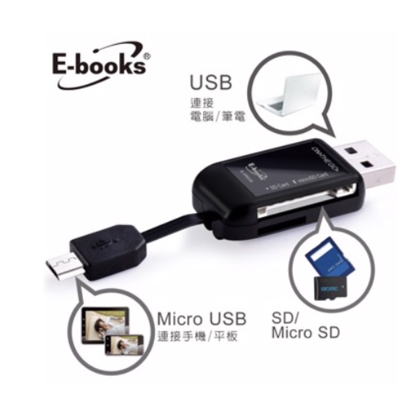 T21 Micro USB+USB雙介面OTG讀卡機