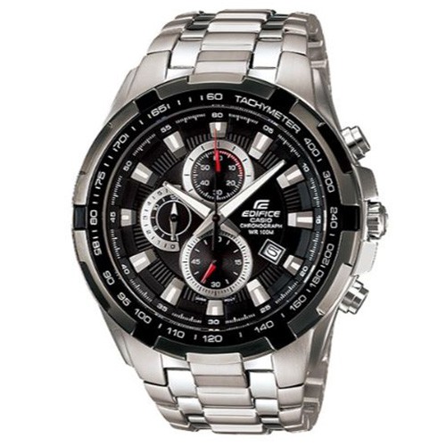 【CASIO】EDIFICE 新貴耀眼賽車主義三眼指針錶-黑 (EF-539D-1A)正版宏崑公司貨