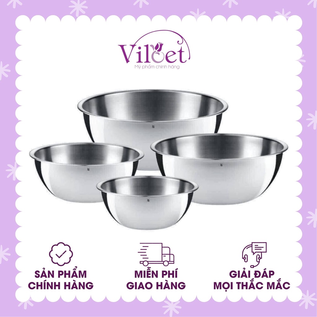 4 件套 WMF Gourmet Cromagan 鋼攪拌碗,不銹鋼粉末,用於安全和健康 - 商店 Viloet