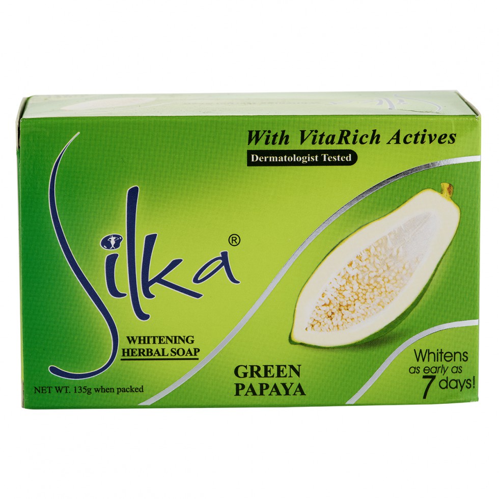 【Eileen小舖】菲律賓 Silka 青木瓜淨白潤膚香皂 135g  潔膚皂 沐浴用品 清潔肌膚