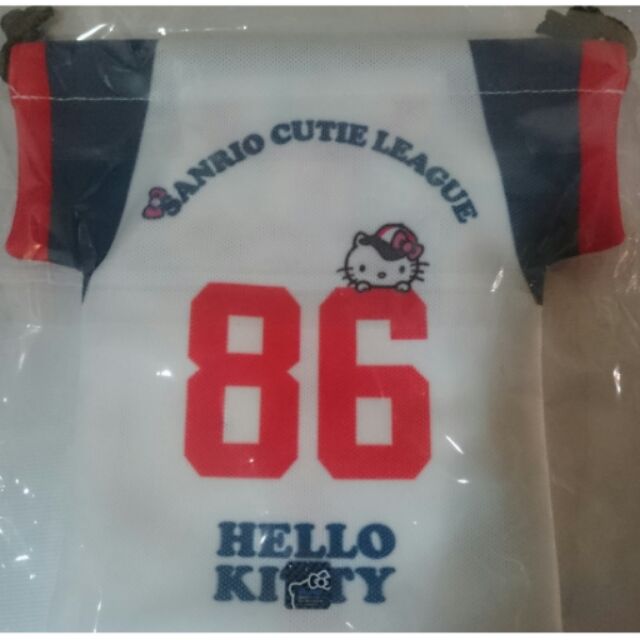 三麗鷗 大魯閣聯名Hello kitty棒球衣造型收納袋