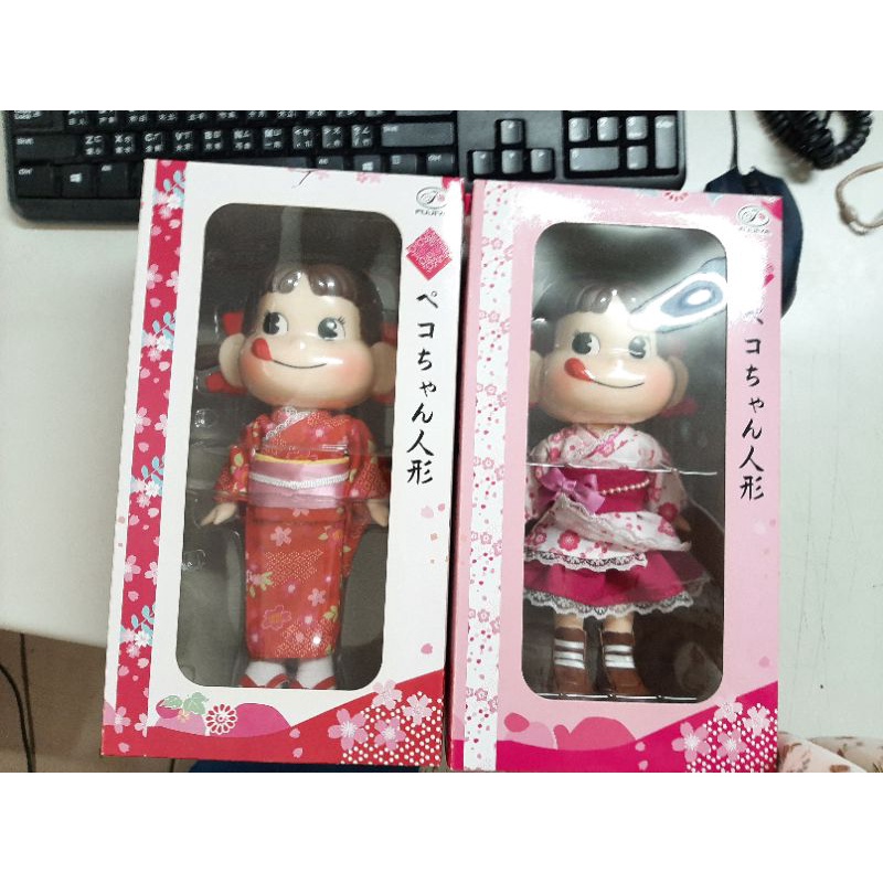 絕版 日版 日本 peko 牛奶妹 不二家 禮盒 人型 人形 英倫 40周年 櫻花 和服 公仔 娃娃 洋裝