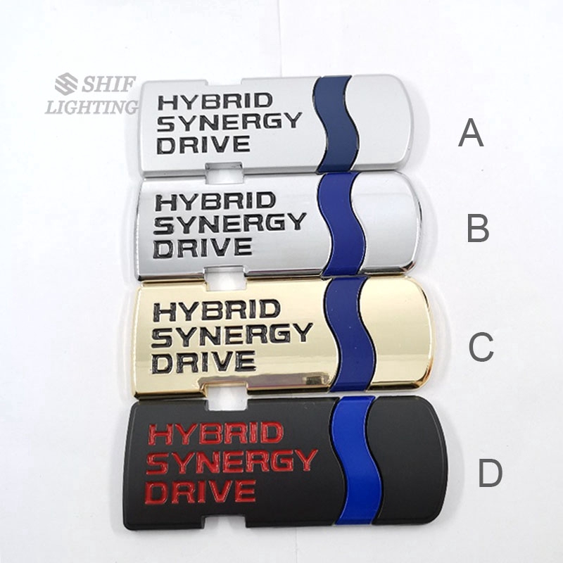 1 x 金屬混合協同驅動徽標汽車汽車裝飾後標誌徽章貼紙貼花為豐田 HYBRID SYNERGY DRIVE #3