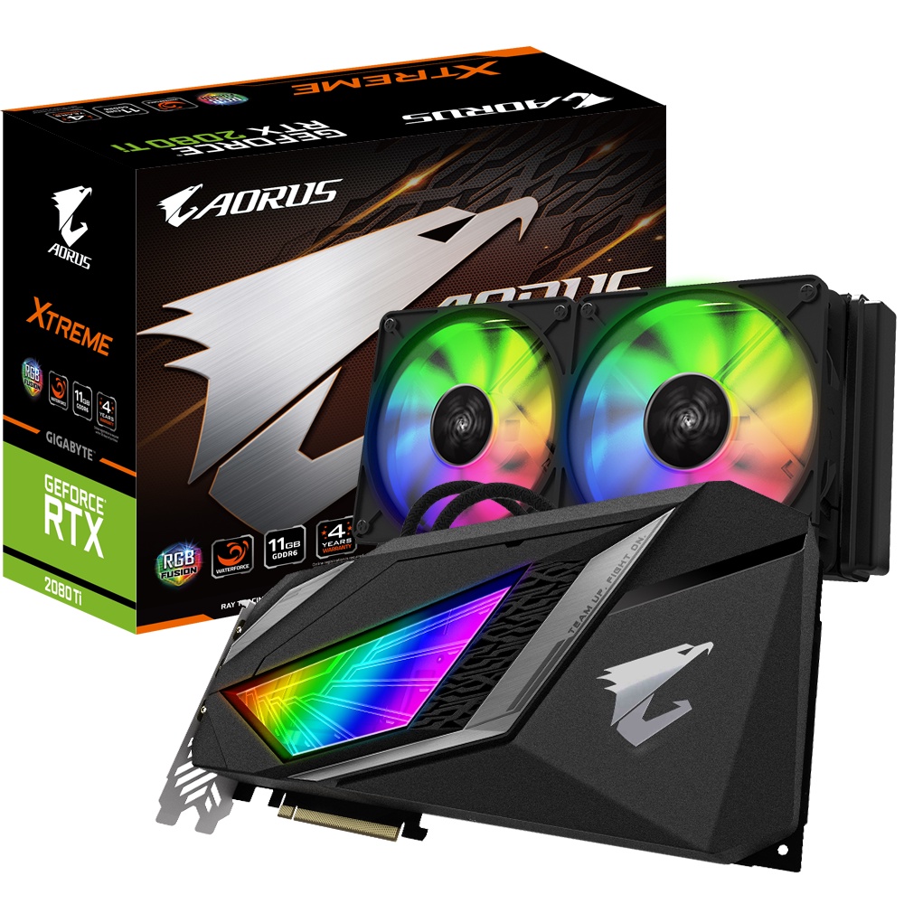 技嘉 AORUS RTX 2080TI WATERFORCE 11G 一體式水冷 RGB 原廠庫存新品 神鷹 電競顯卡