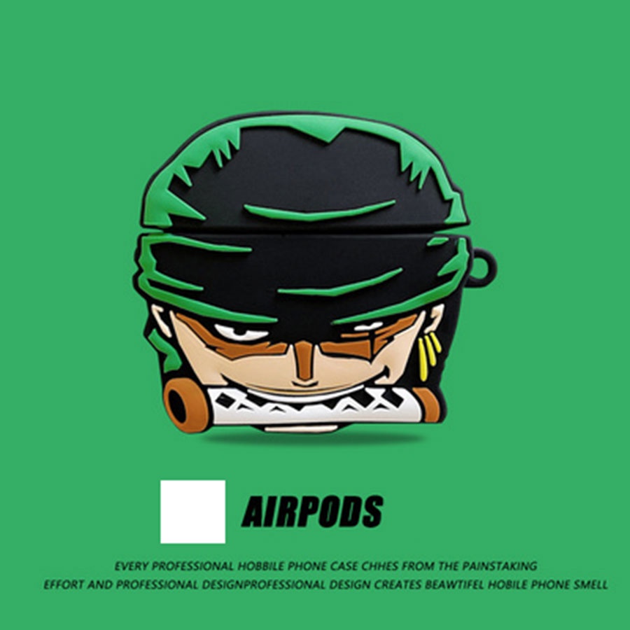 3D立體硅膠保護套 AirPods1/2/3 保護殻海賊王‘索隆’耳機保護套 Apple AirPods pro 保護套