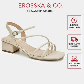 Erosska - 露趾高跟鞋涼鞋配細帶 5 厘米裸色高跟鞋 - EB065