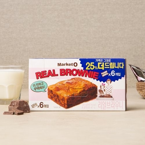 Market O 巧克力布朗尼蛋糕 ｜韓國代購 韓國零食 巧克力 布朗尼 蛋糕 韓選PickMe✨