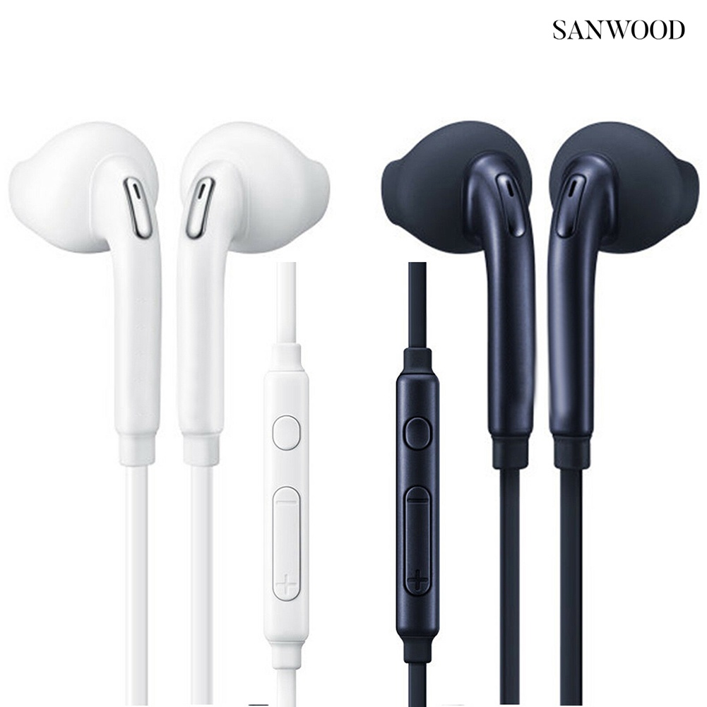 sanwood 適用於三星Galaxy S6 S7 Edge S8 S9 + Note 8耳機耳塞