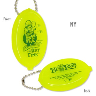 RAT FINK - RAF455 Oval Coin Case 橡膠 零錢包 (NY 螢光黃) 化學原宿