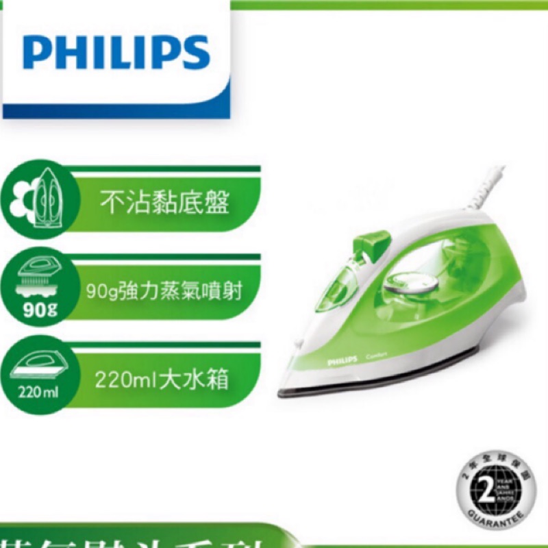 Philips蒸汽熨斗（型號；GC1020)