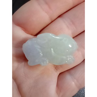 玉墜 < 860 >號 ***展詩玉石工藝*** 玉兔 微紫 天然緬甸A貨翡翠