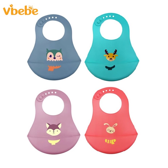 Vibebe 可愛矽膠圍兜/可愛造型圍兜